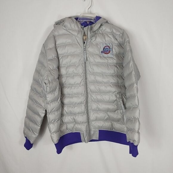 Mitchell & Ness Utah Jazz NBA Gray Puffer Jacket H - Picture 1 of 11